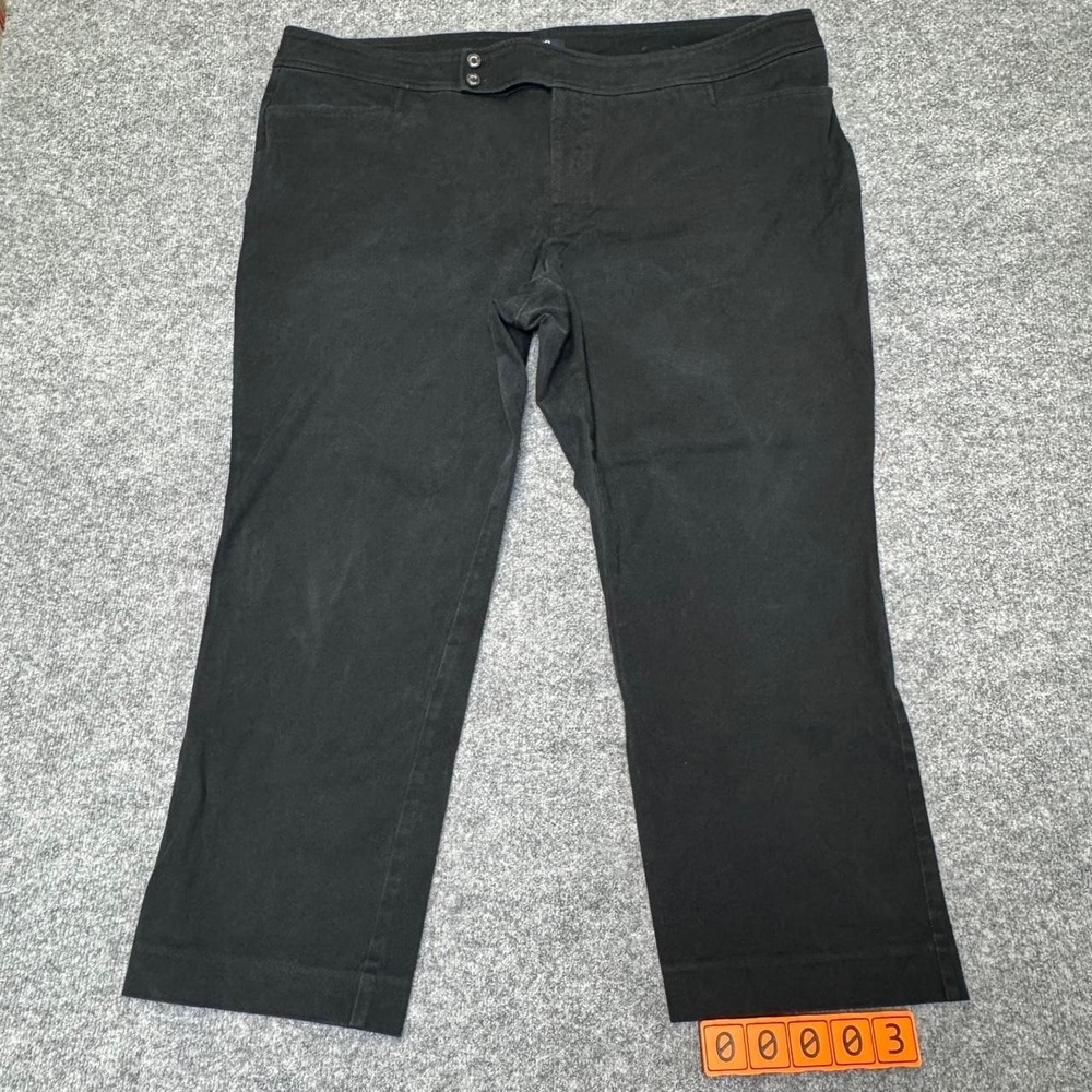 Black Chaps capri pants size 24W. Some wear/minor stains.